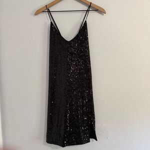 Banana Republic - Black Sequin Strappy Dress